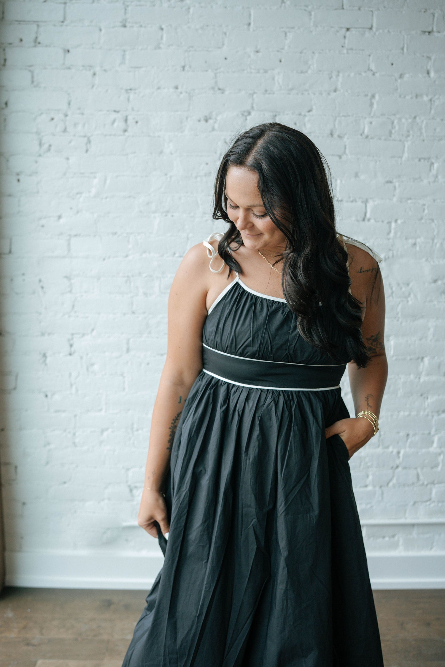 Black Tie Sleeve Dress