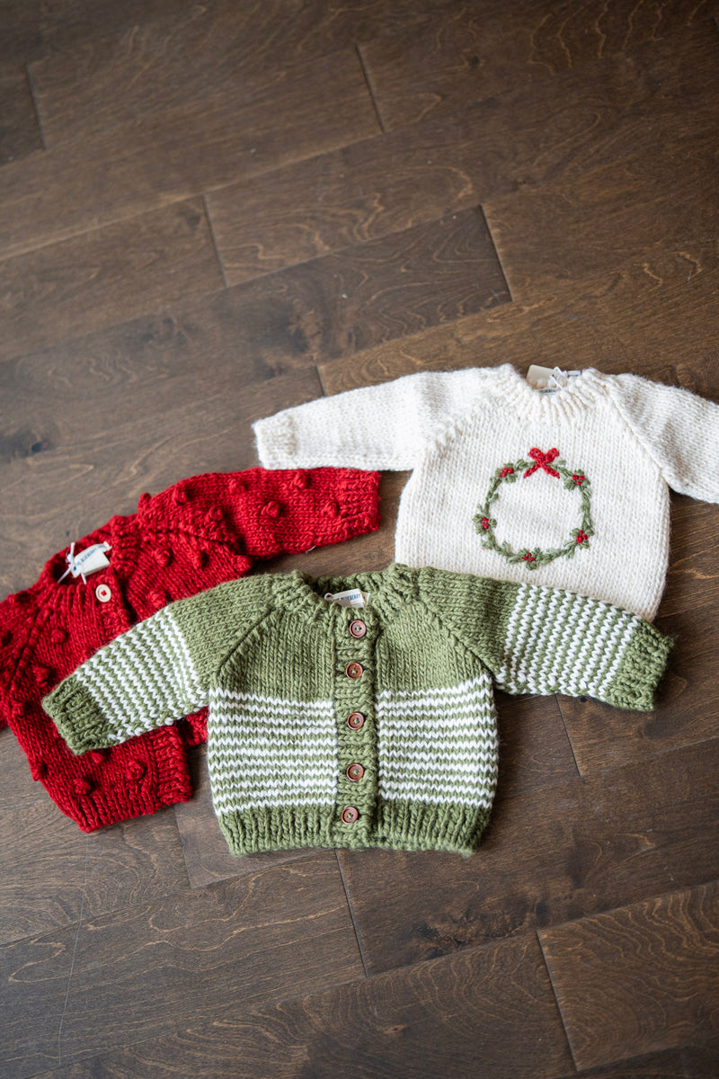 Green Striped Sweater