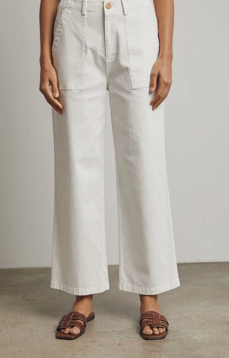 Straight leg patch pocket