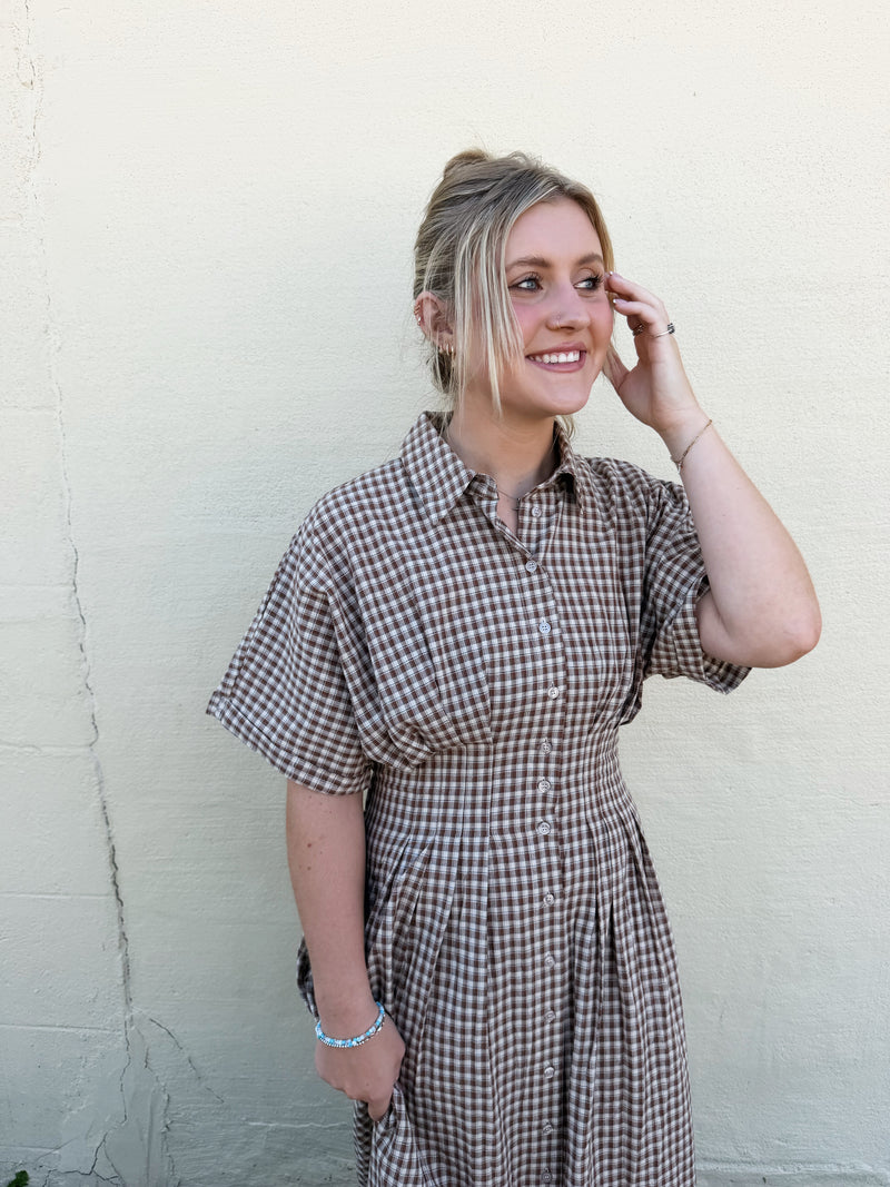 The Brownstone Gingham Dress