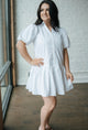 White Collard Dress