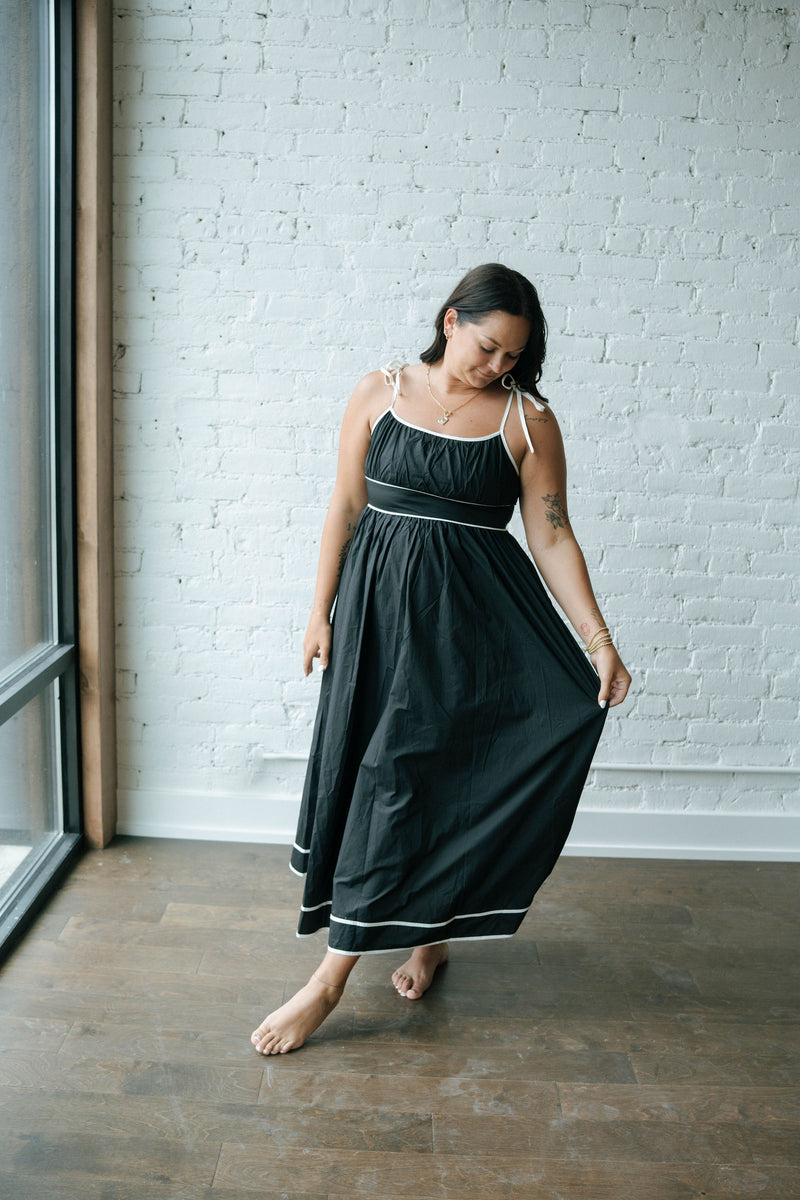 Black Tie Sleeve Dress