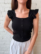Noir Petal Knit Tank