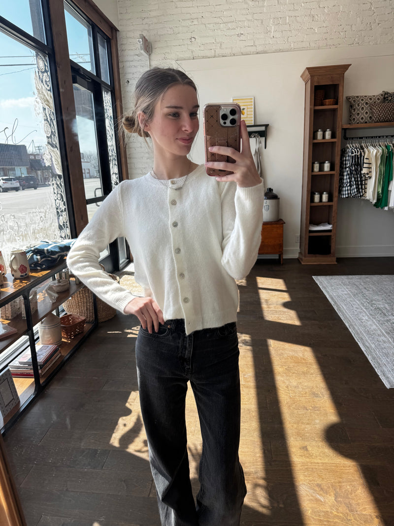 MB White Cardigan