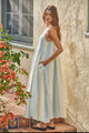 Blue Striped Midi