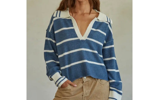 V-neck Blue