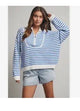 Striped Half-zip Sweater