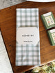 Sage Gingham Geometry Kitchen Towel
