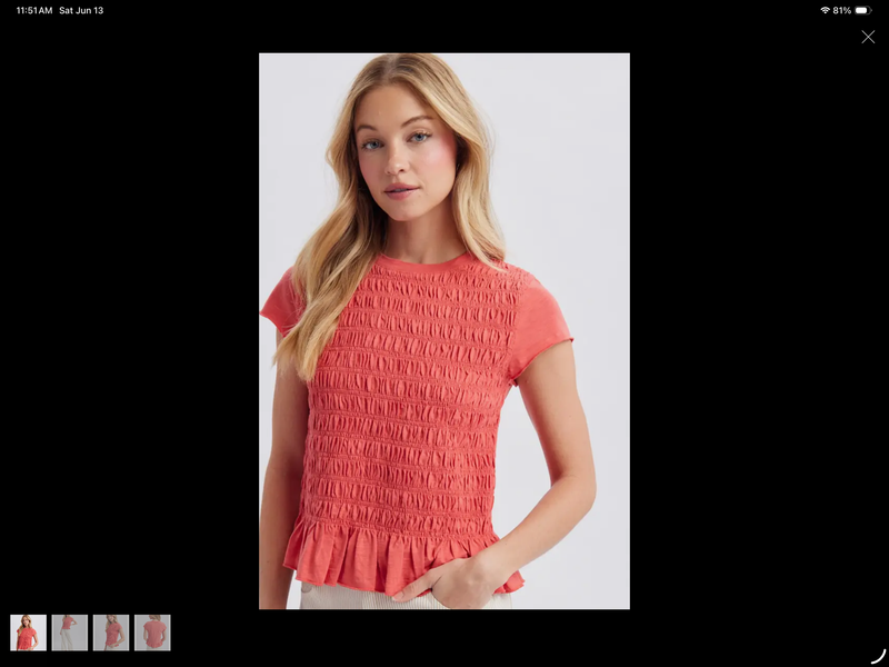 Scalloped Ruffle shirt