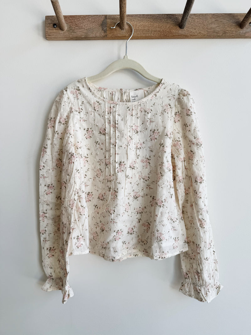 Girls Floral Lace Top