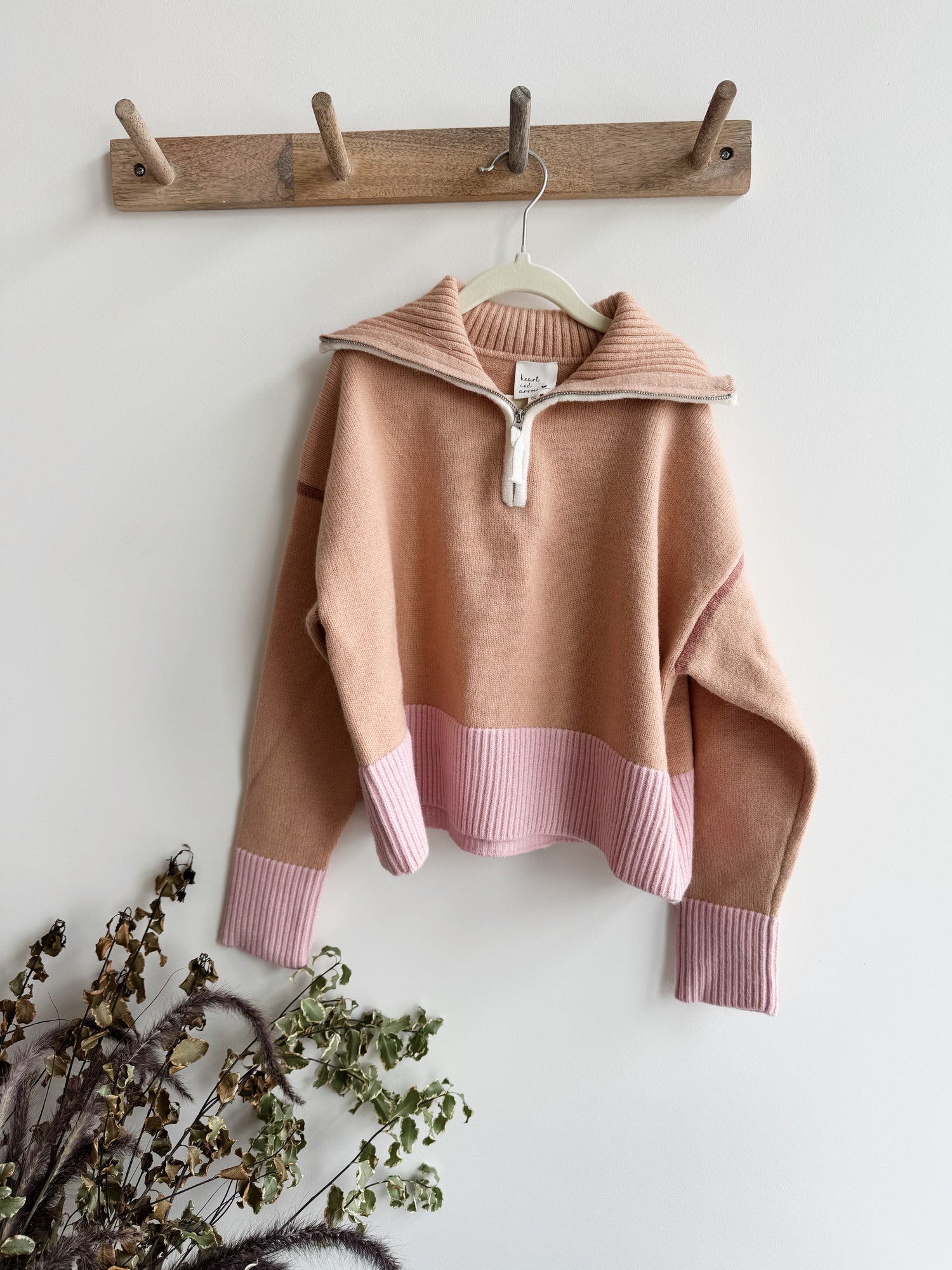 Girls Half Zip Sweater