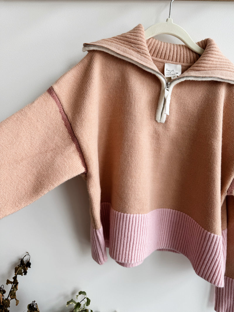 Girls Half Zip Sweater