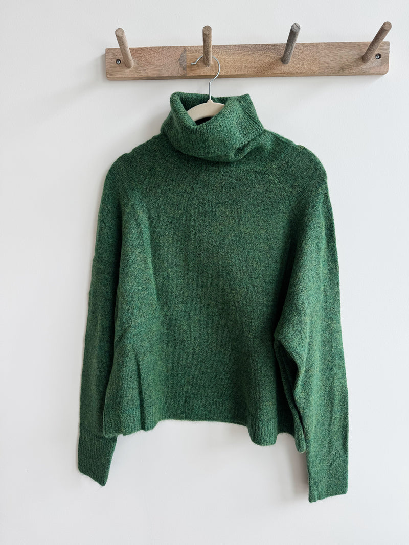 Green Turtleneck Sweater