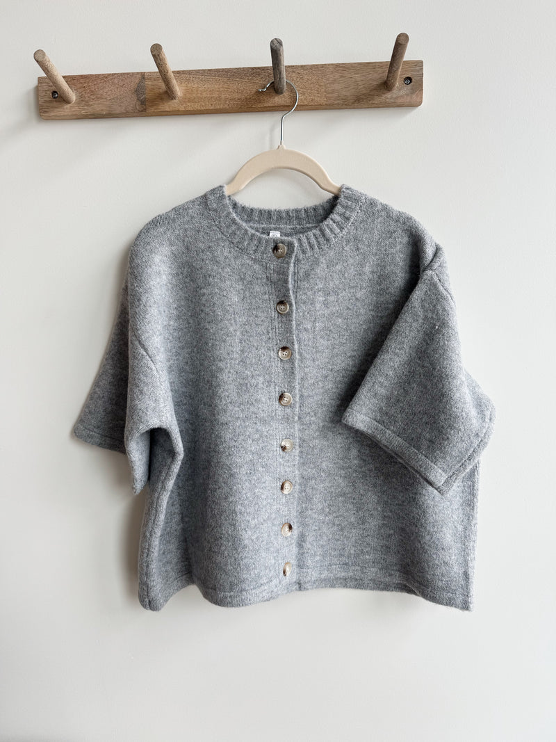 Half Sleeve Button Up Sweater