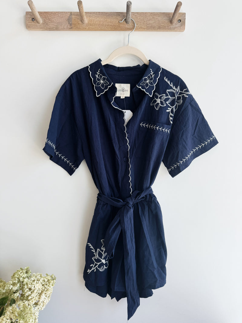 Embroidered Romper