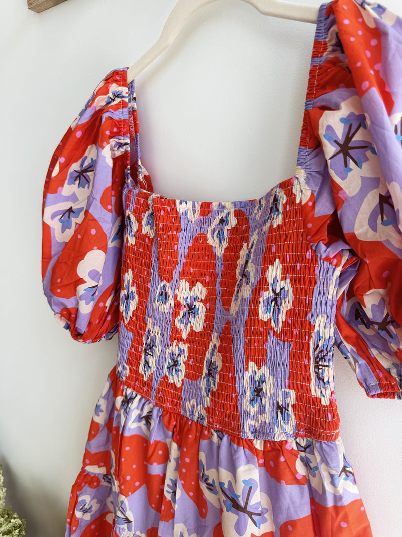 Floral Print Midi Dress