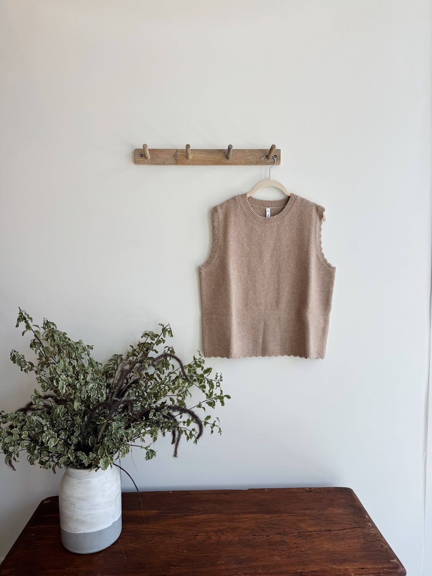 Scalloped Sweater Vest