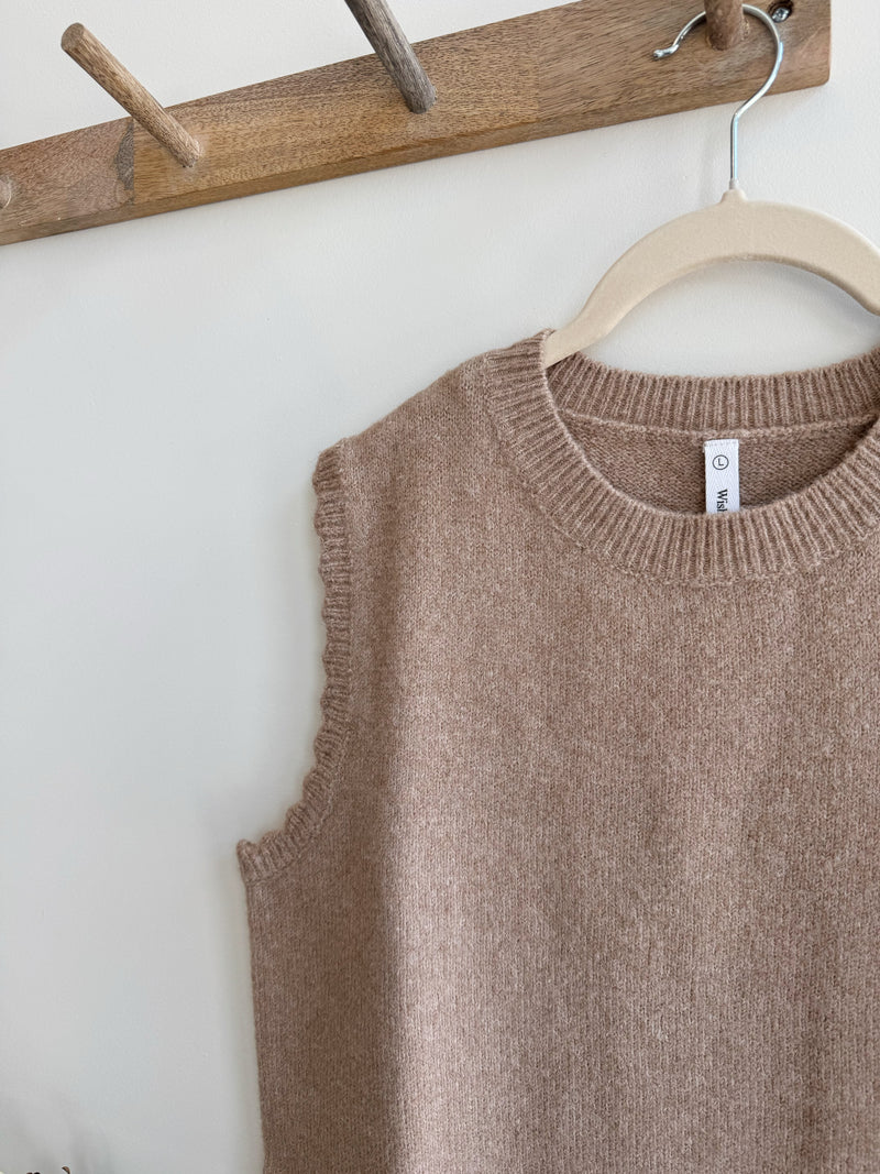 Scalloped Sweater Vest