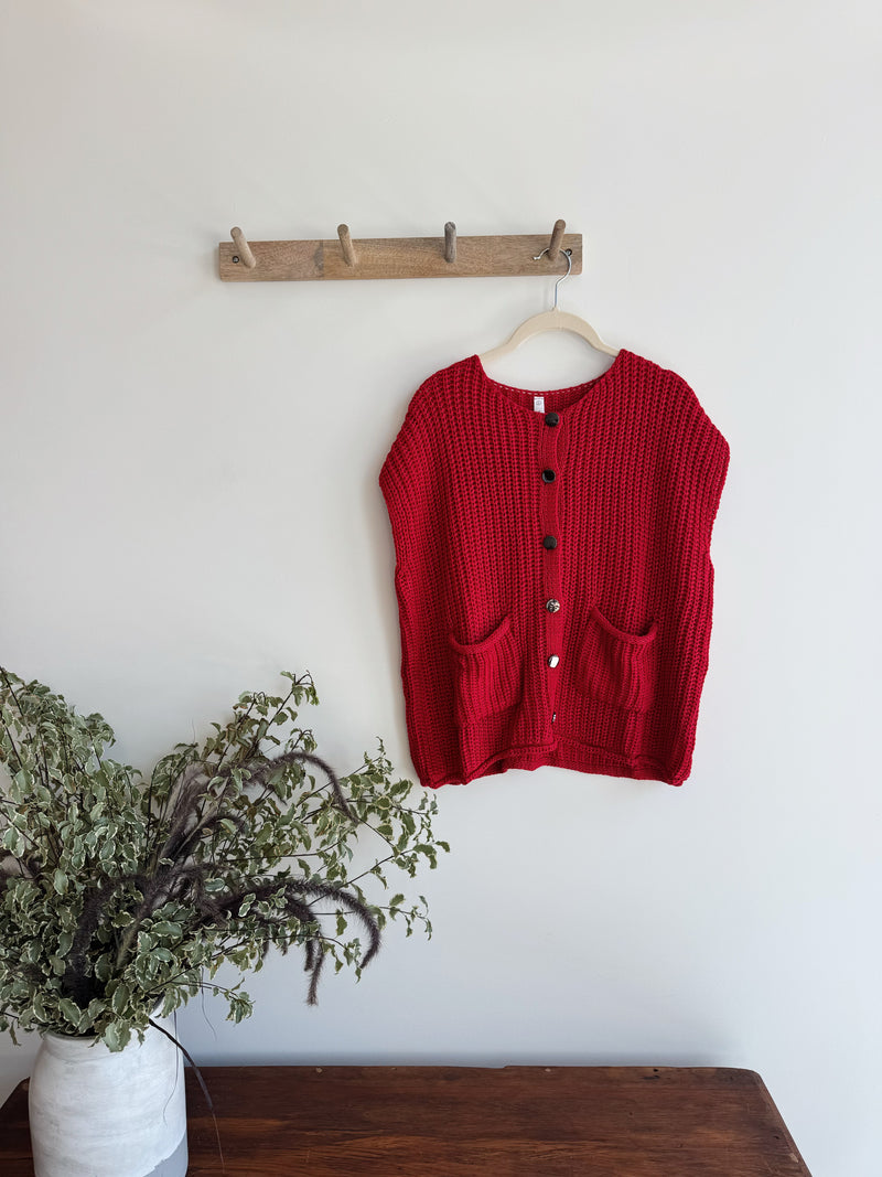 Button Up Sweater Vest