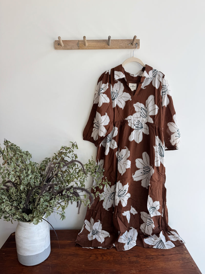 Floral Tiered Midi Dress