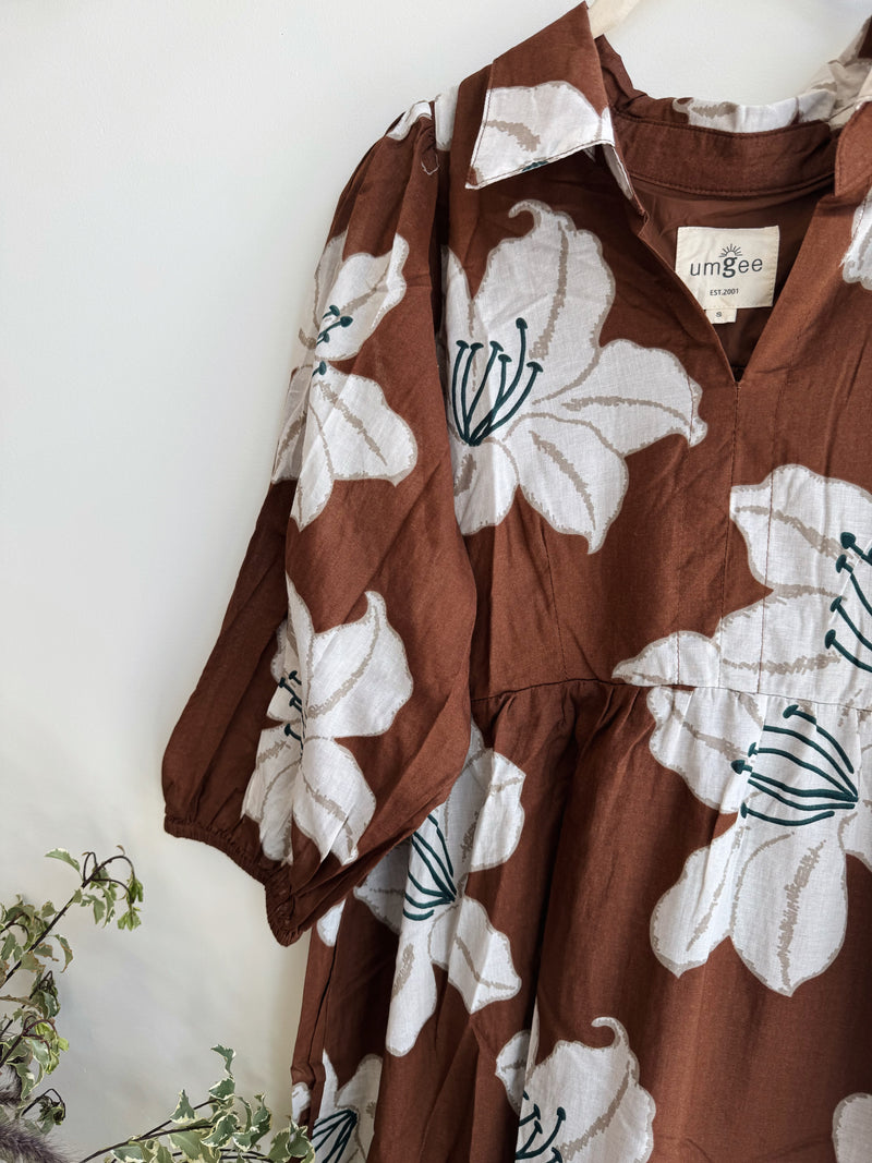 Floral Tiered Midi Dress