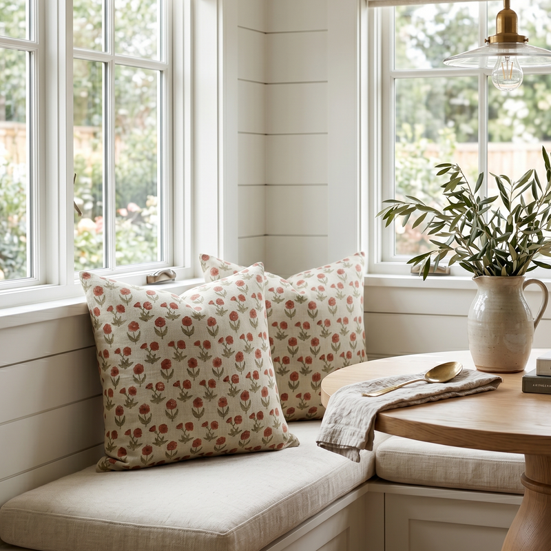 Lilly Floral Pillow (with insert)